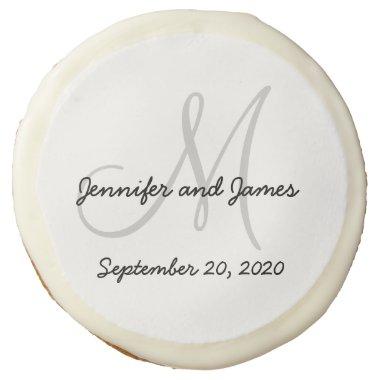 Bride Groom Names Monogram Wedding Cookie