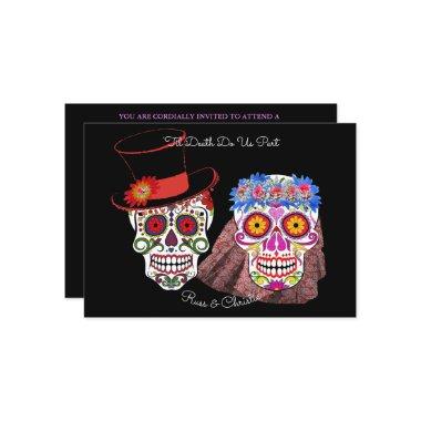 Bride & Groom Sugar Skulls Til Death Do Us Party