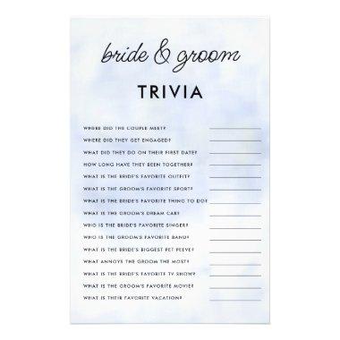 Bride Groom Trivia Cloud 9 Bridal Shower Elegant Flyer