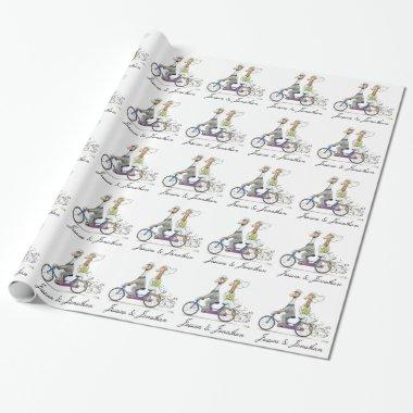 Bride & Groom wedding couple Wrapping Paper