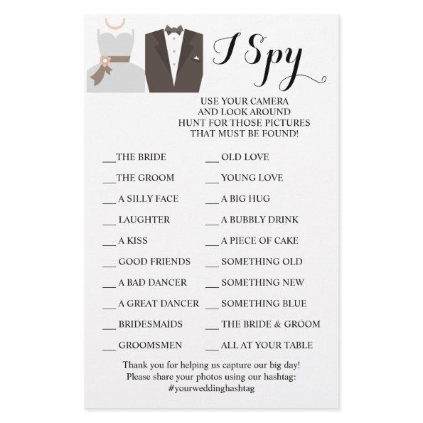 Bride & Groom Wedding Reception I Spy Game  Flyer