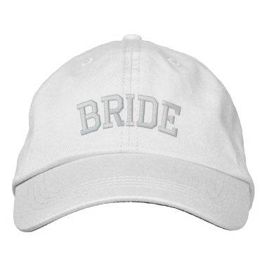 Bride Hat White Embroidery Bachelorette Party Hat