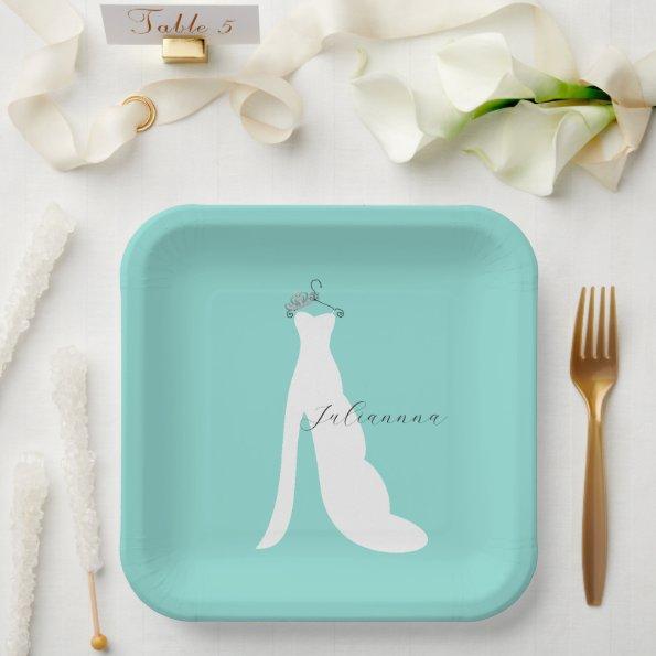 BRIDE Here Comes The Bride Party Personalized Paper Plates