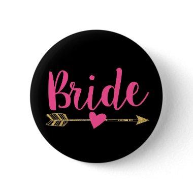 Bride | Hot Pink&Black Pinback Button