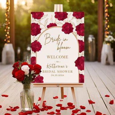 Bride in bloom floral  Welcome Sign