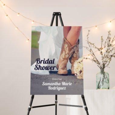 Bride in Boots Bridal Shower Foam Board