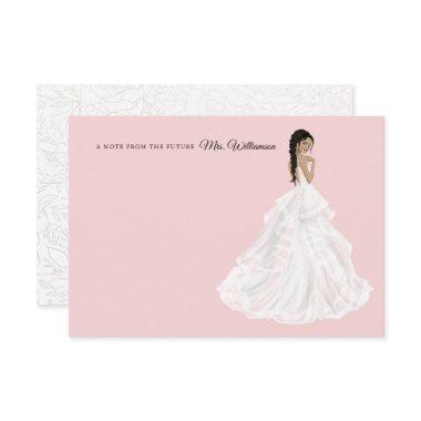 Bride in Gown Bridal Shower Thank You Invitations