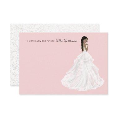 Bride in Gown Bridal Shower Thank You Invitations