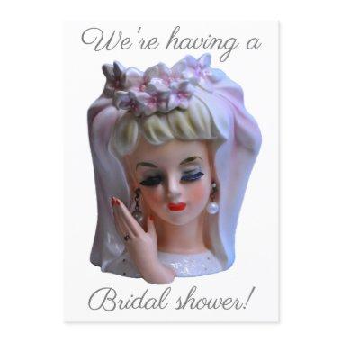 Bride in Pink Head Vase Manicure