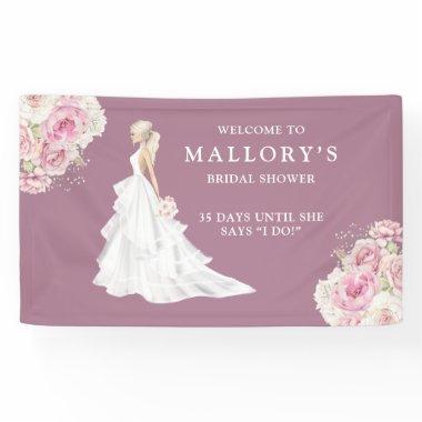 Bride in Wedding Gown  Welcome Banner