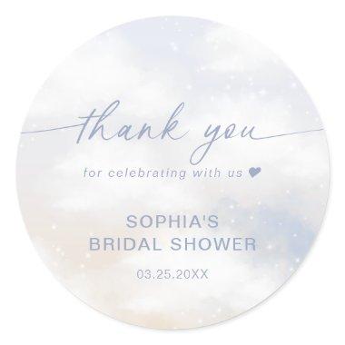 Bride Is On Cloud 9  Thank You Classic Round Sticker