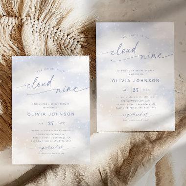Bride Is On Cloud 9 Dreamy Clouds Bridal Shower Invitations