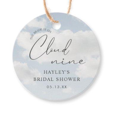 Bride Is On Cloud Nine Bridal Shower Favor Tags