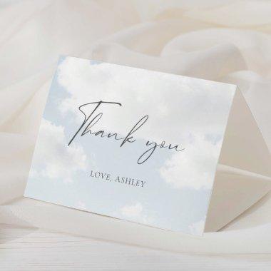 Bride Is On Cloud Nine  Folded Thank You