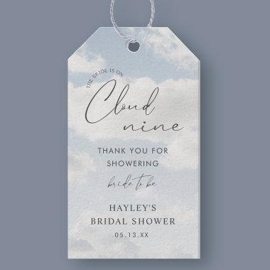 Bride Is On Cloud Nine Bridal Shower Gift Tags