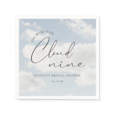 Bride Is On Cloud Nine Bridal Shower Napkins