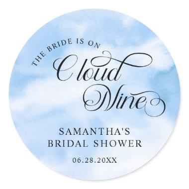 Bride Is On Cloud Nine  Welcome Classic Round Sticker