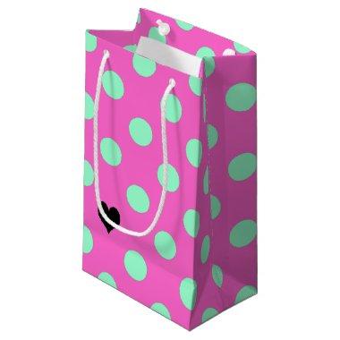 BRIDE Love & Polka Dots Bridal Shower Party Small Gift Bag