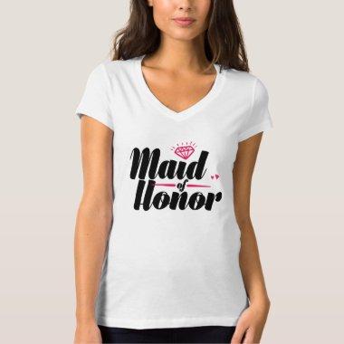 Bride Maid of Honor Typography T-shirt Script Font