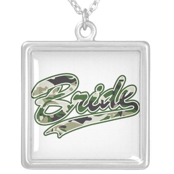 Bride Military /Bachelorette Party Silver Plated Necklace