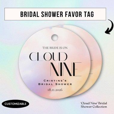 Bride on cloud 9 Colorful Pastel  Favor Tags