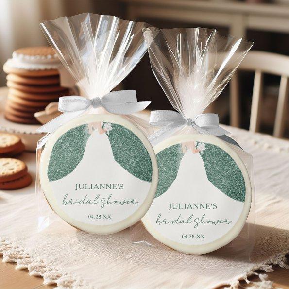 Bride on Emerald Green  Sugar Cookie