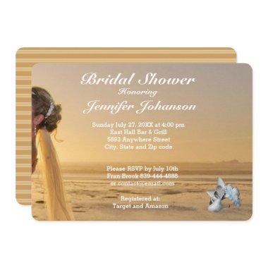 Bride on Sunset Beach