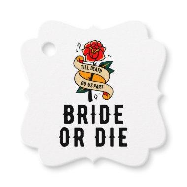 Bride Or Die Till Death Do Us Part Bridal Shower Favor Tags