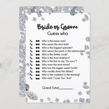 Bride or Groom Guess Who Bridal Shower Game Invitations