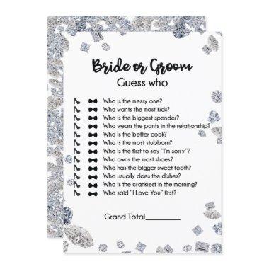 Bride or Groom Guess Who  Game