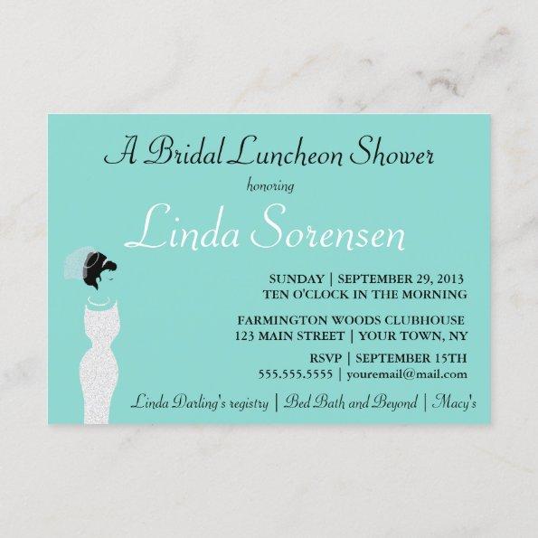 BRIDE Personalized Bridal Luncheon Shower Party Invitations