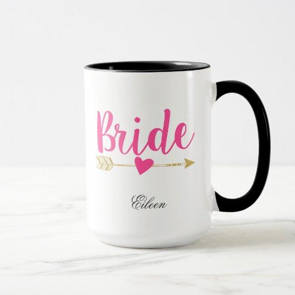 Bride Personalized Hot Pink Mug