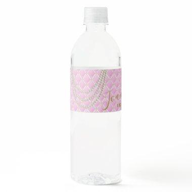 BRIDE Pink Paris Theme Party Shower Water Bottle Label