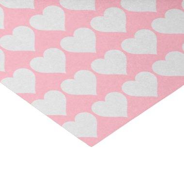 BRIDE Pink & Silver Heart Celebration Shower Party Tissue Paper