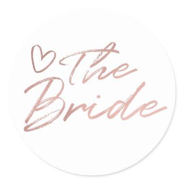 Bride - Rose Gold faux foil sticker