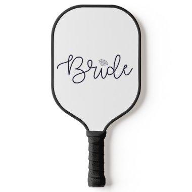 Bride Script Diamond Modern Trendy Pickleball Paddle