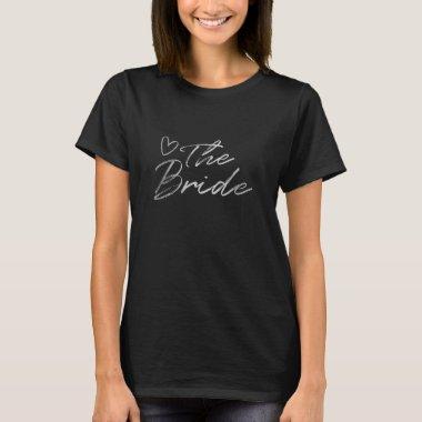 Bride - Silver & black faux foil t-shirt