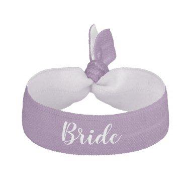 Bride Something Purple White Wedding Party Elastic Hair Tie