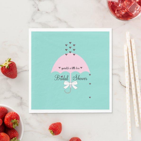 BRIDE Sprinkle Love Blue & Pink Shower Party Napkins