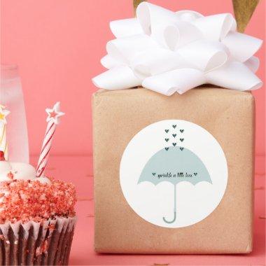 BRIDE Sprinkle Love Teal Blue Tiara Party Classic Round Sticker