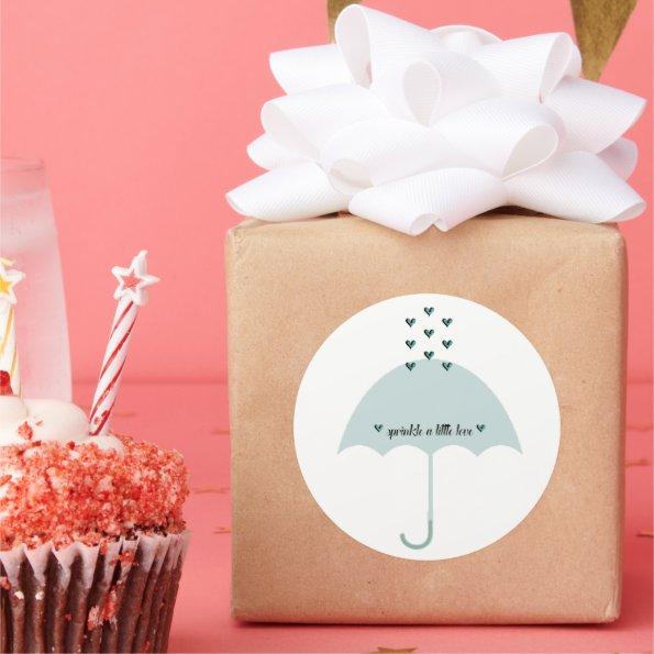 BRIDE Sprinkle Love Teal Blue Tiara Party Classic Round Sticker