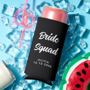 Bride Squad Bachelorette Party Bridal Shower Name Seltzer Can Cooler