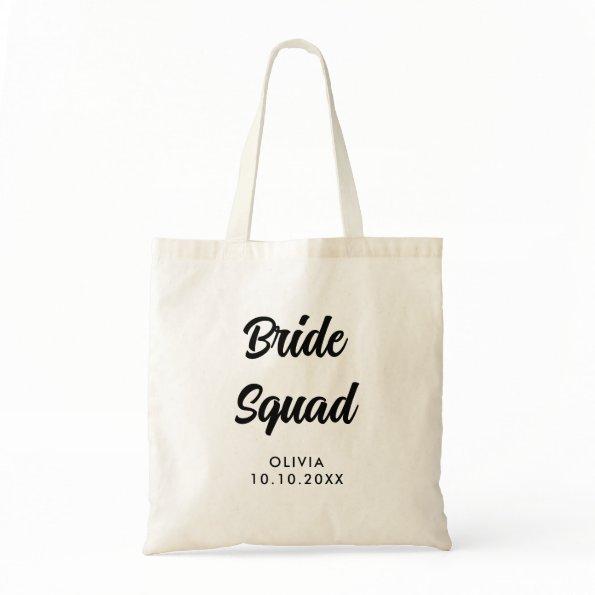 Bride Squad  Bachelorette Party Name Tote Bag