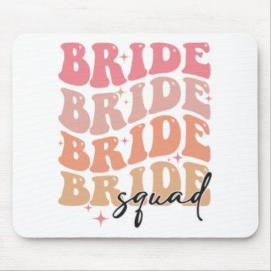 Bride Squad Groovy Theme  Bachelorett Mouse Pad