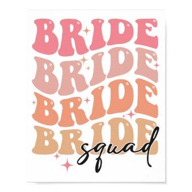 Bride Squad Groovy Theme  Bachelorett Poster