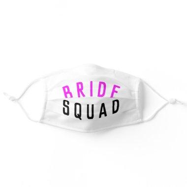 Bride Squad | Hot Pink Bachelorette Bridesmaid Adult Cloth Face Mask