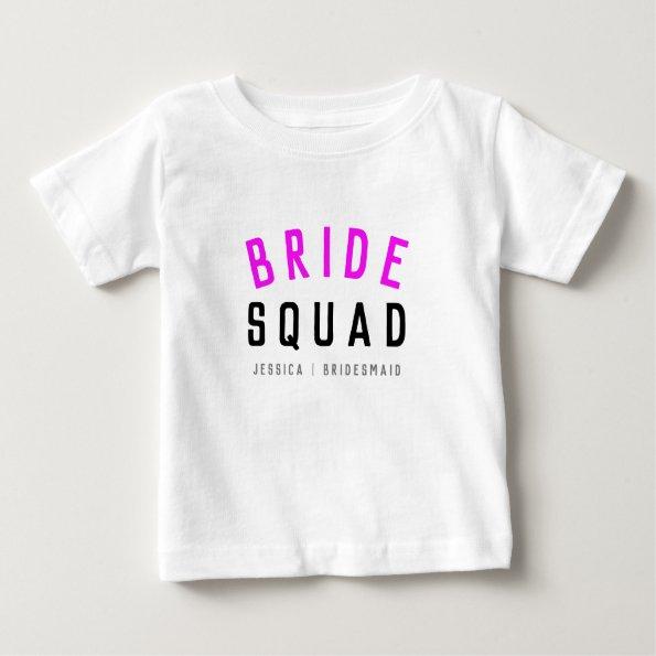 Bride Squad | Hot Pink Bachelorette Bridesmaid Baby T-Shirt