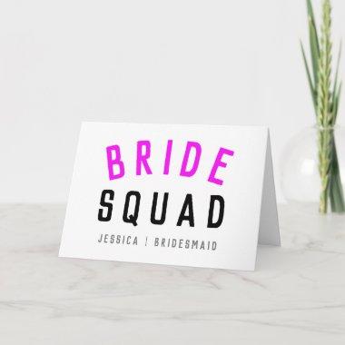 Bride Squad | Hot Pink Bachelorette Bridesmaid Invitations