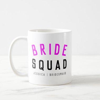Bride Squad | Hot Pink Bachelorette Bridesmaid Coffee Mug