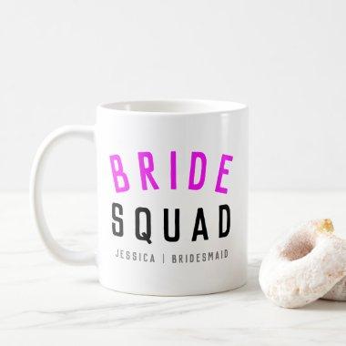Bride Squad | Hot Pink Bachelorette Bridesmaid Coffee Mug